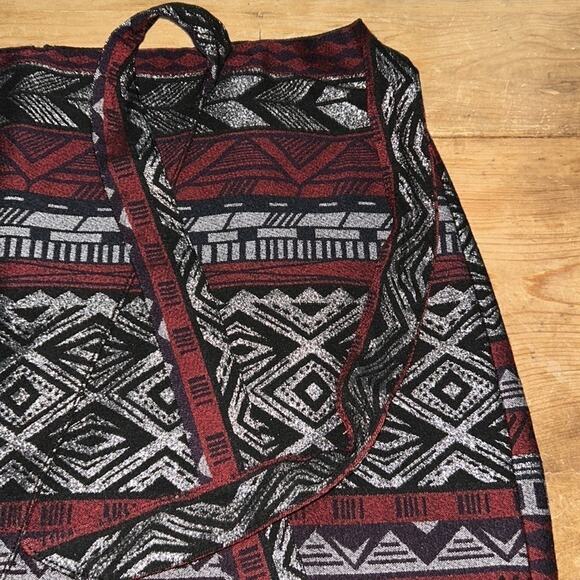 Express Womens Multi Color Mini Skirt Bow Tie on Side Size 16 - Picture 9 of 9